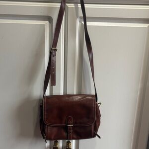 Nine West Brown Leather Crossbody Bag